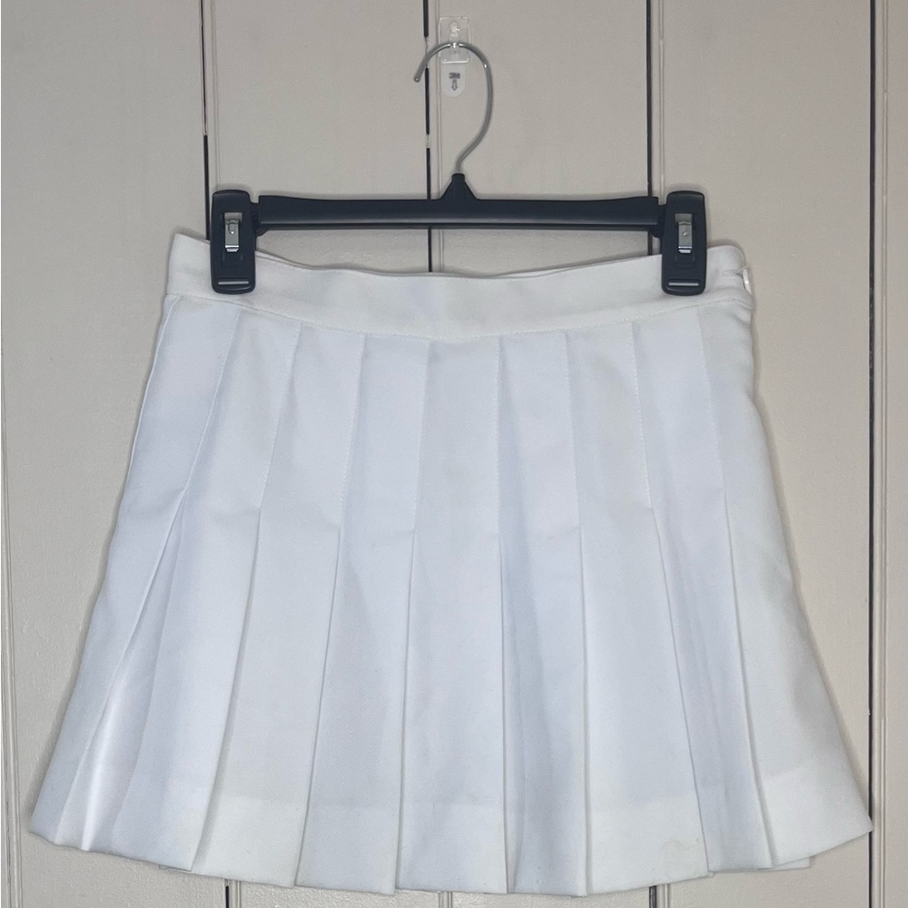 White Pleated Skirt